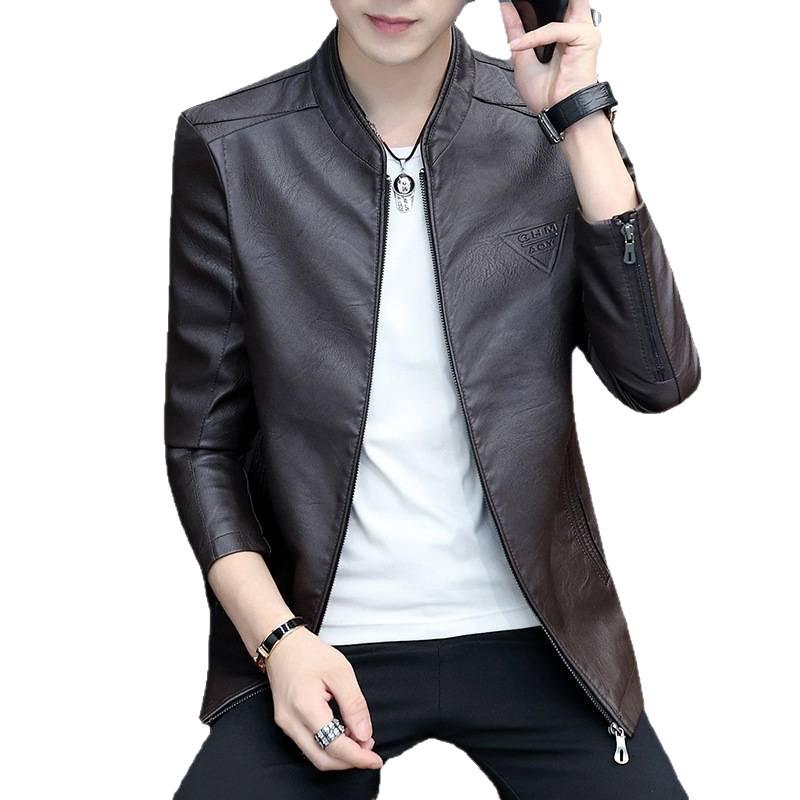 2025 Spring/Autumn Men's Trendy Leather Jacket - Stylish Youth Streetwear