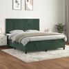 3143094 vidaXL Divan-lit Et Matelas Vert Foncé 160x200cm Velours