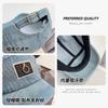 Vintage Washed Denim Baseball Cap for Women, Japanese Style Versatile Short Brim Hip-Hop Cap, Niche Design Sunshade Duckbill Cap for Men