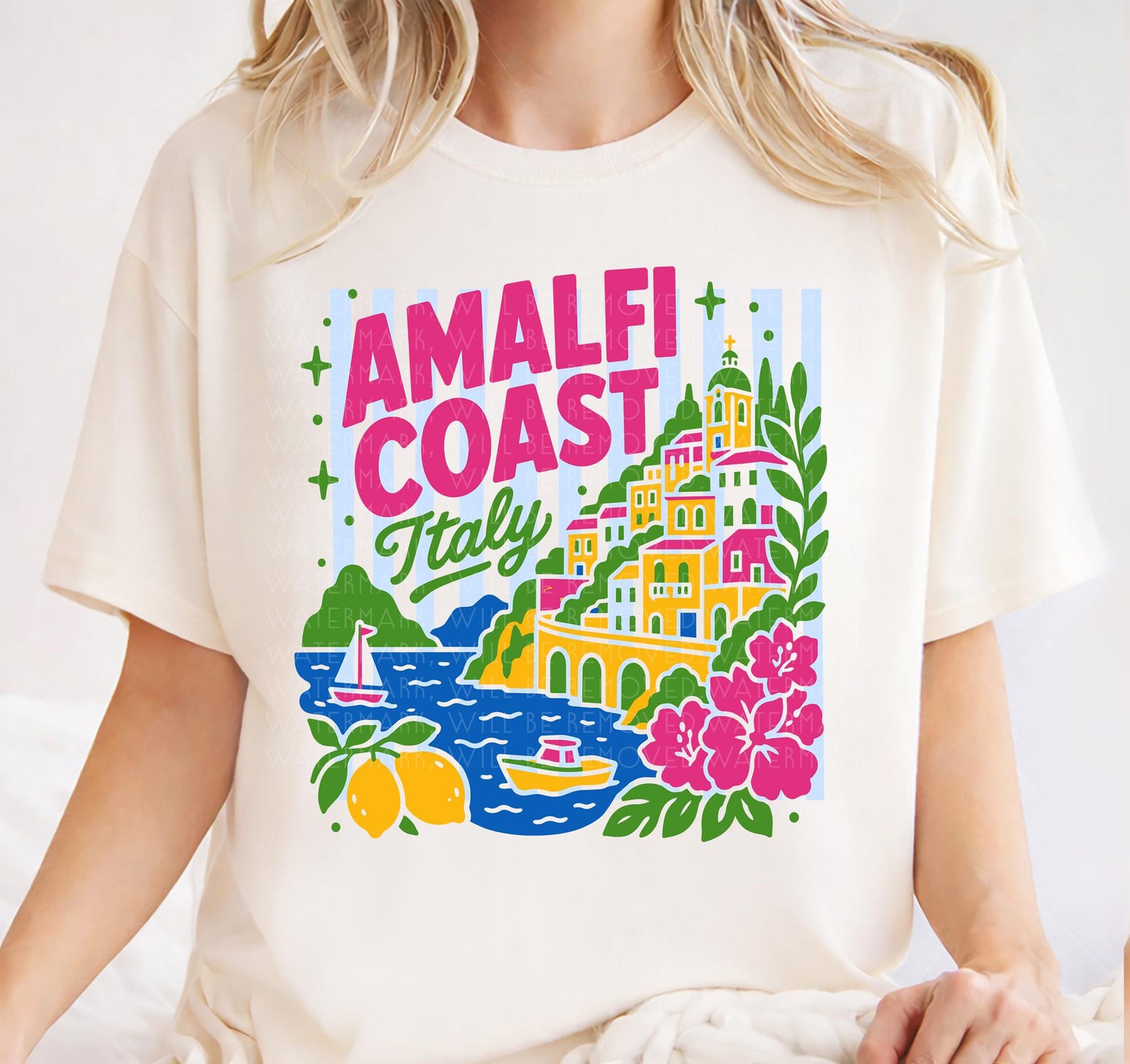 Amalfi Coast Shirt Amalfi Tee Italy T-shirt Travel Shirt Italian Coast Summer Vacation T-Shirt Girls Trip Italy Travel Gift Amalfi Tote Bag XL