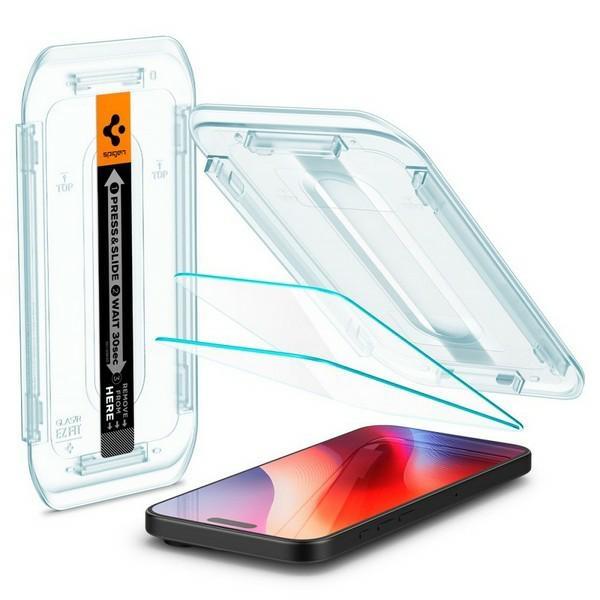 Szkło hartowane do iPhone 16 Pro Max Spigen 9H, oleofobowa, pełne pokrycie