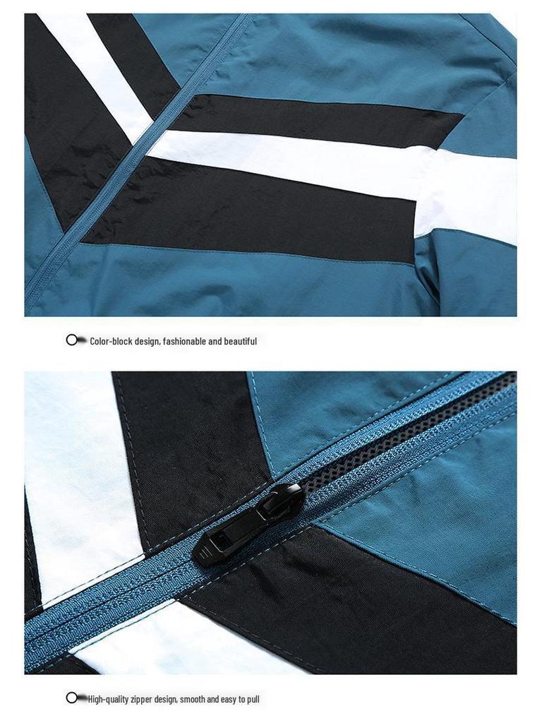 Men's Sporty Cardigan Stand Collar Jacket & Pants Set for High School Students