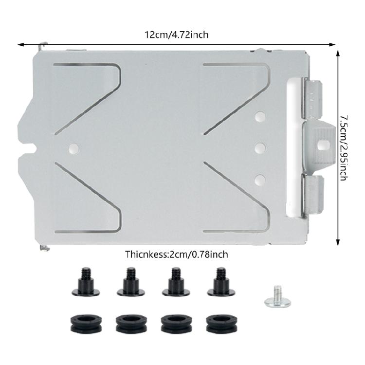 Hard Disk Drive Base Bracket for Game Console HDD Mounting Bracket Tray Support Holder with Screws Hard Drive Tray