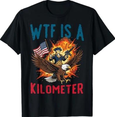 4. Juli WTF ist Kilometer Lustig USA Patriotisches T-Shirt