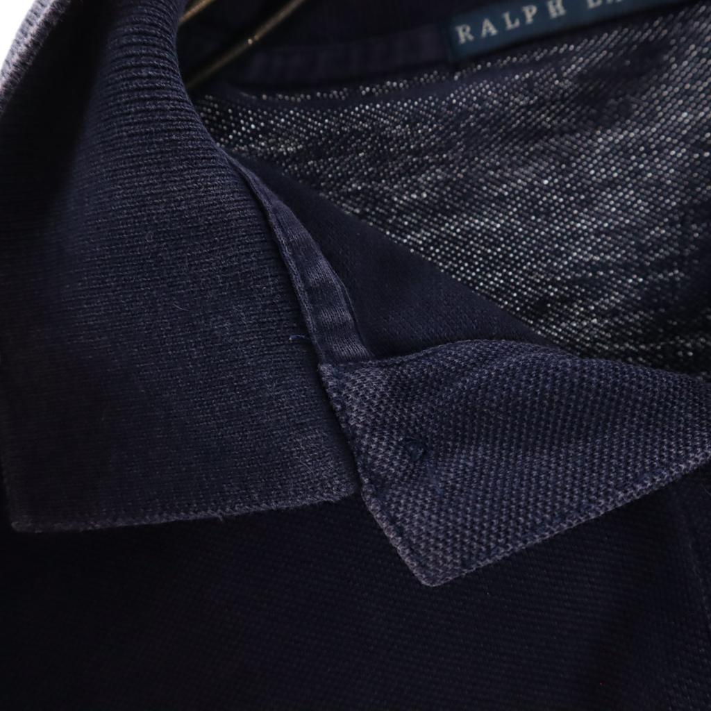 RALPH LAUREN Short sleeve skinny Polo shirt M Navy Fawn Women Used