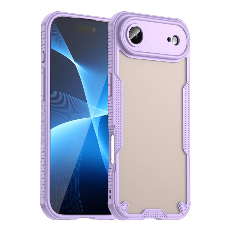 

Translucent Phone Case For iPhone 17 Air Matte PC Armor Back Cover For iPhone 17 Air 17Pro Max Case Cover For iPhone 17 Air Case iPhone17 фиолетовый