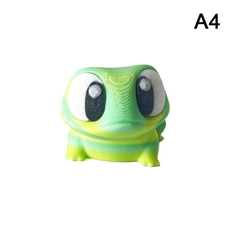 3D Printed Multi-Jointed Frog Cartoon Cemetery Frog Poseable Big-Eyed Frog Decor Statue Desktop Decoration Ornament Mini Gift
