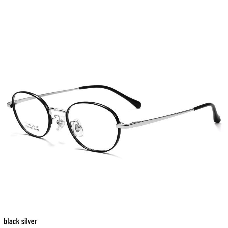 Retro Artistic Titanium Small Frame Glasses - Thick, Fashionable, Fresh & Sweet Style
