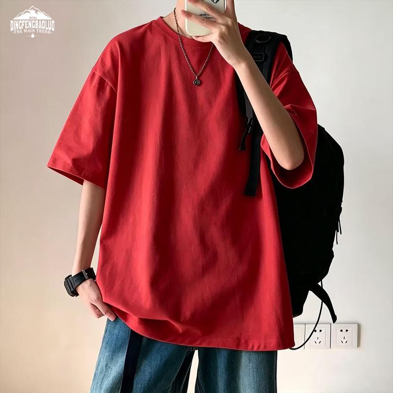 Dingfengbaoluo Men's Japanese Style Pure Cotton Short Sleeve T-Shirt DF230
