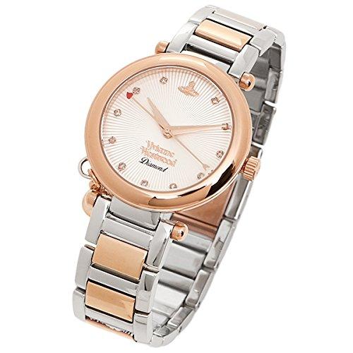 Vivienne Westwood Orb 32mm Quartz Watch In White, Rose Gold, and Silver (VV006WHWH) [Parallel Import]