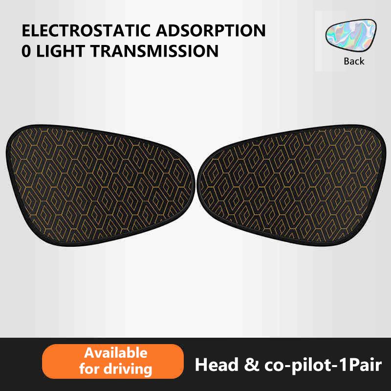 

SEAMETAL Электростатическая автомобильная солнцезащитная шторка Утолщенные светоотражающие шторки на боковые окна Теплопоглощающий солнцезащитный козырек Защитная шторка от солнца Солнцезащитный экран 2pcs front windows