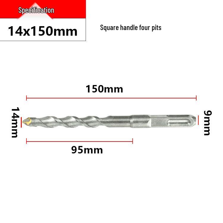 Round & Square Shank Concrete Hammer Drill Bit for Wall Drilling