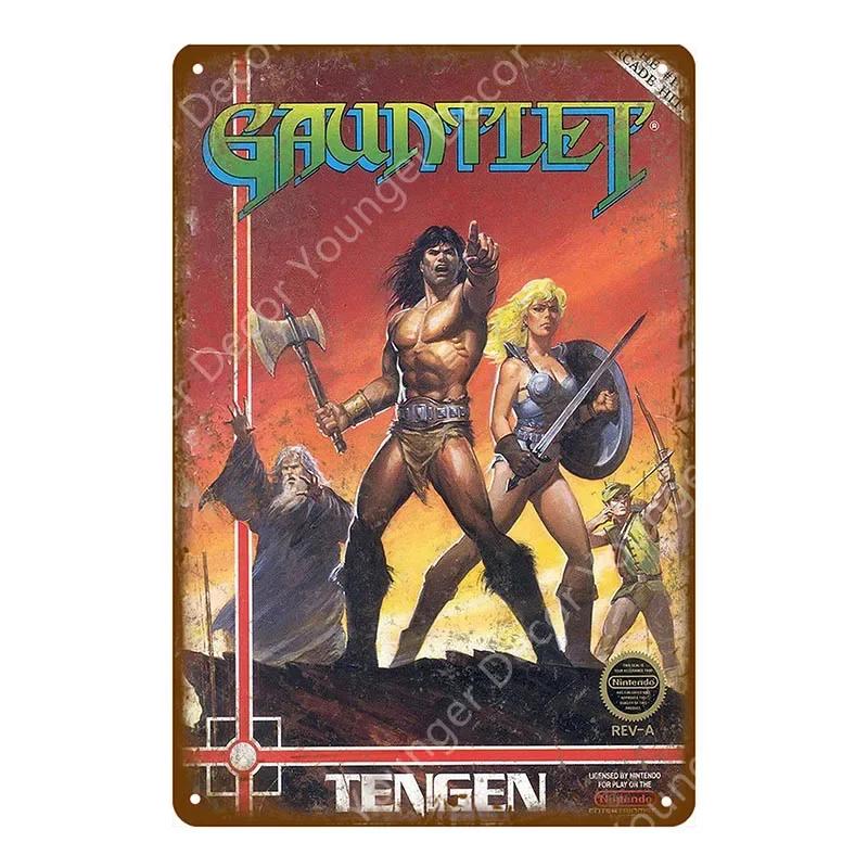 Anime Video Game Role Tin Sign Playroom Bedroom Wall Painting Plate Shabby Metal Signs Decor Vintage Art Decorative Wall Plaques