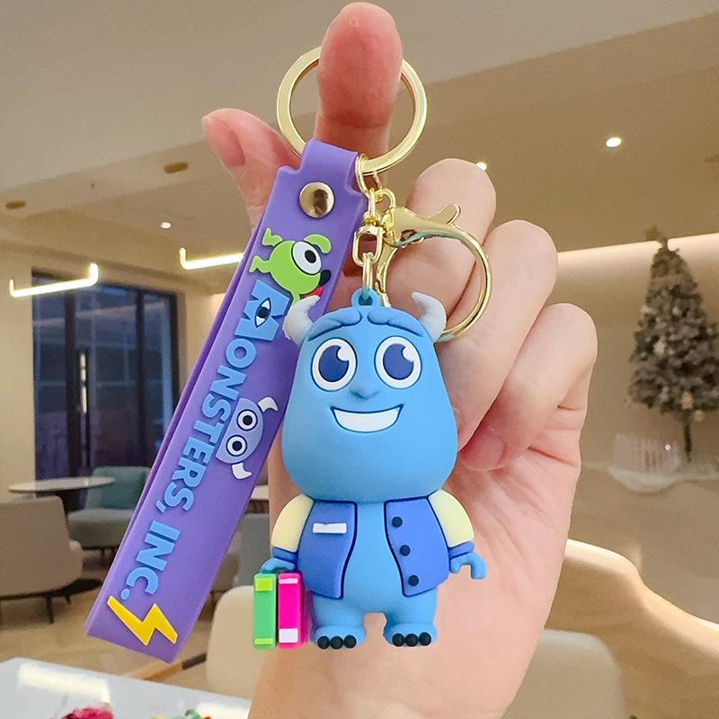 Klíčenka s tématem Anime Monsters, Inc Módní silikonové panenky Přívěsek na tašku Příslušenství ke klíčům od auta Malé dárky pro studenty