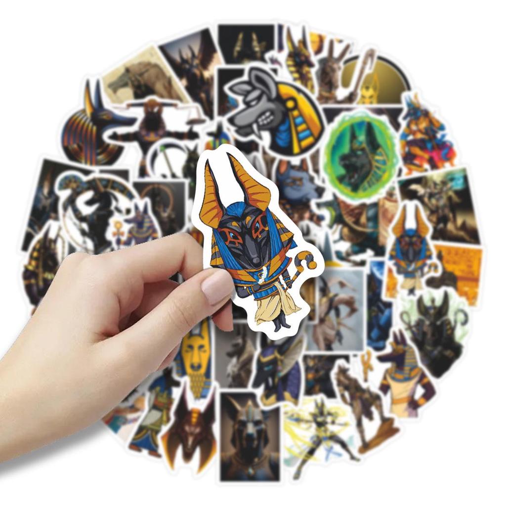 53 Death Anubis Cultural Cartoon Stickers for Journals & Notebooks - Creative Stationery Decoration