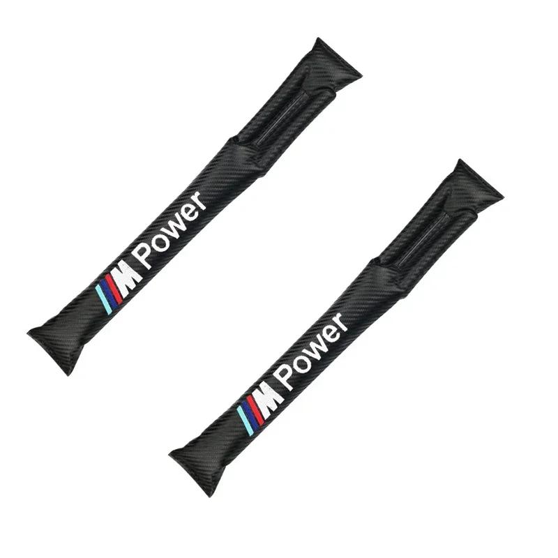 

1pcs Carbon fiber For BMW M3 M5 M6 X1 X3 X5 E34 E39 E36 Car Seat Cushion Crevice Gap Stopper PU Leather Leakproof Protector pad