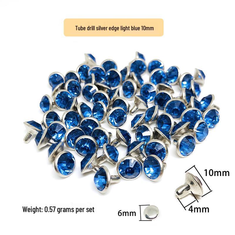 Spot Sale: Multi-Faceted Rivet with Rhinestones for Clothing, Bags, and Accessories - Pointed Bottom Glass Crystal Decor