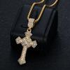 2026 Jewelry Fashion Trend Inlaid Zircon Cross Pendant Necklace for Men's Exquisite Jewelry Necklace