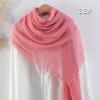 Sciarpa da donna in cotone lino seta - Per tutte le stagioni, colore unito, versatile foulard per testa e parasole