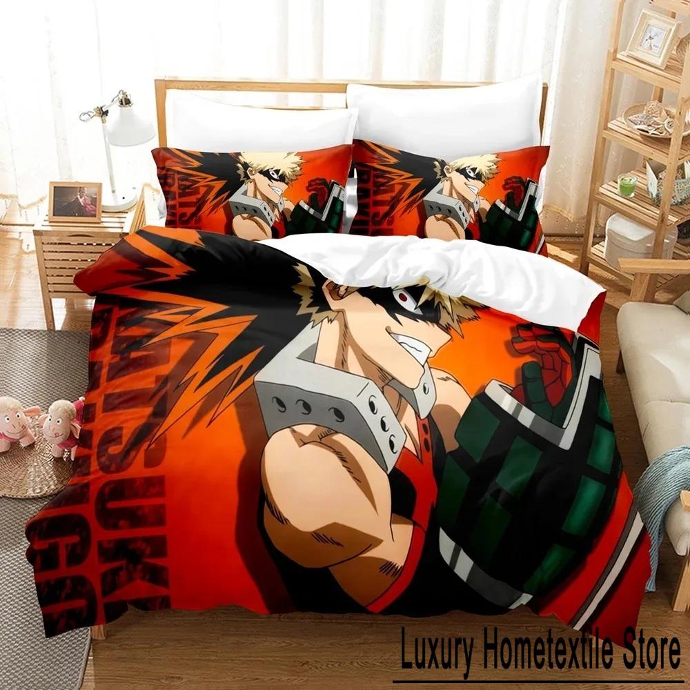 My Hero Academia Bedding Set Japan Anime Comfortable Quilt Cover Single Double Queen Twin Full Size Duvet Cover Teens Bed Linen