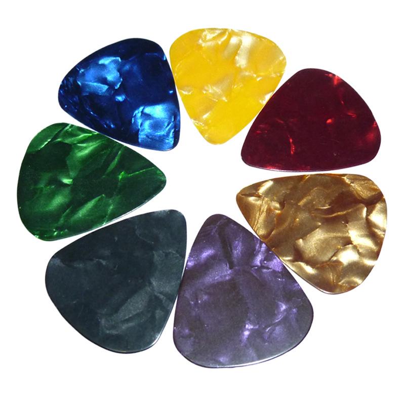 Colorful Celluloid Guitar Picks 0.46mm for Electric, Bass & Folk Guitar
