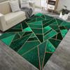 Gold Marble Modern Luxury Living Room Carpet Green Geometric Bedroom Home Non-slip Floor Mat Washable Cloakroom Large Area Rugs
