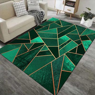 Goldener Marmor Modernes Luxus Wohnzimmer Teppich Grün Geometrisch Schlafzimmer Zuhause Rutschfeste Bodenmatte Waschbar Garderobe Große Flächenteppiche