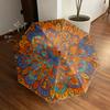 A Top Choice Item: a Mandala-Patterned Umbrella - a Portable Outdoor Accessory for Home And Travel, Featuring a Multifunctiona