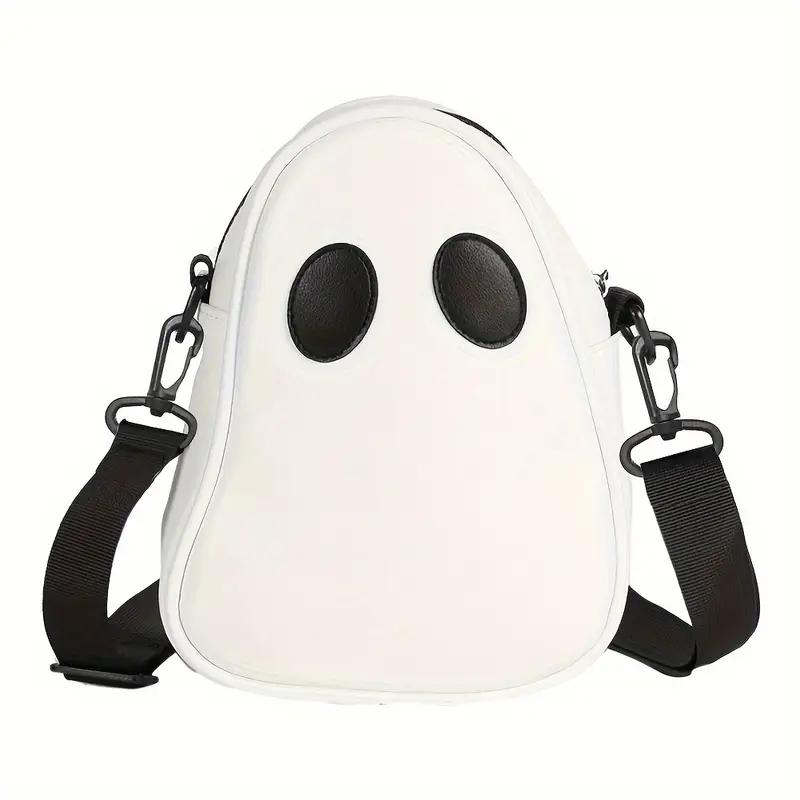 

WTEMPO Adorable Halloween Zipper Large Wallets Funny Ghost Face Design Crossbody Bags with Shoulder Strap Trick or Treat Theme Design Bags 1pc белый