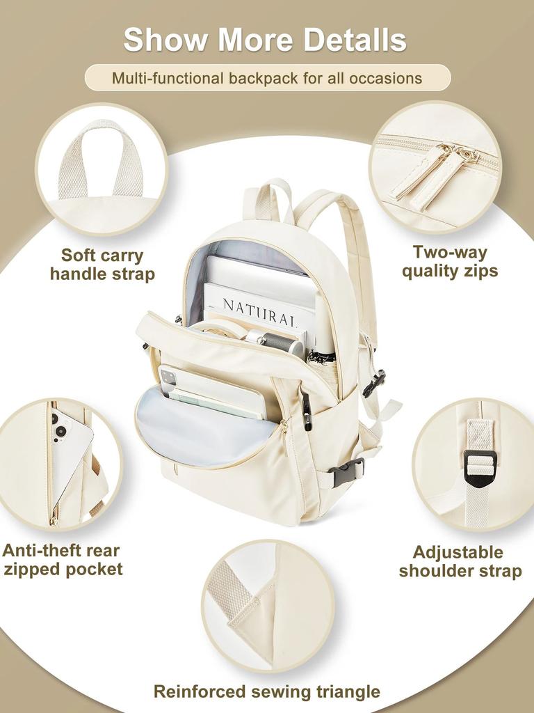 Middle School Backpack for Women Men Lightweight Laptop Bag, Weekender Casual Travel Backpack, Waterproof School Bag for Gifts