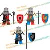 N511U-518U N335-337 Mittelalterliche Burg Ritter Bausteine Figuren Vierseitiger UV-Druck Waffen Zubehör Spielzeug Kindergeschenke F030