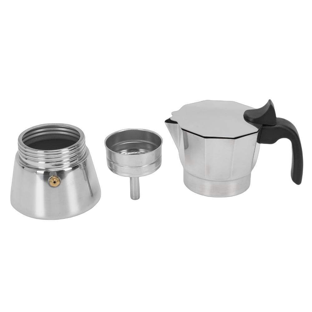 3/6 Cups Capacity Stovetop Coffee Maker Octagonal Design Stovetop Espresso Maker For Camping