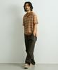 ONNHANS Striped Open Collar Short Sleeve Knit_Soft Terracotta