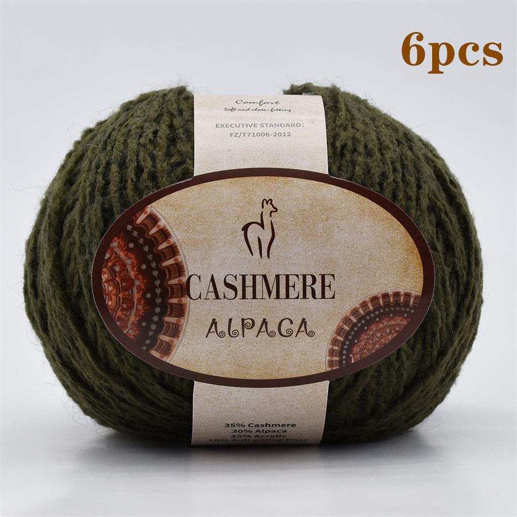6pcs Luxurious Alpaca Cashmere Yarn Ultra Soft & Warm Handmade DIY Crocheting Yarn Suitable for Beginners Scarves300g/10.58oz