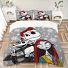 3Pcs Christmas Nightmare Before Christmas Bedding Sets For All Sizes New 3D Printed Bed Cover Comforter Duvet Cover Pillowcase Bedroom Decoration