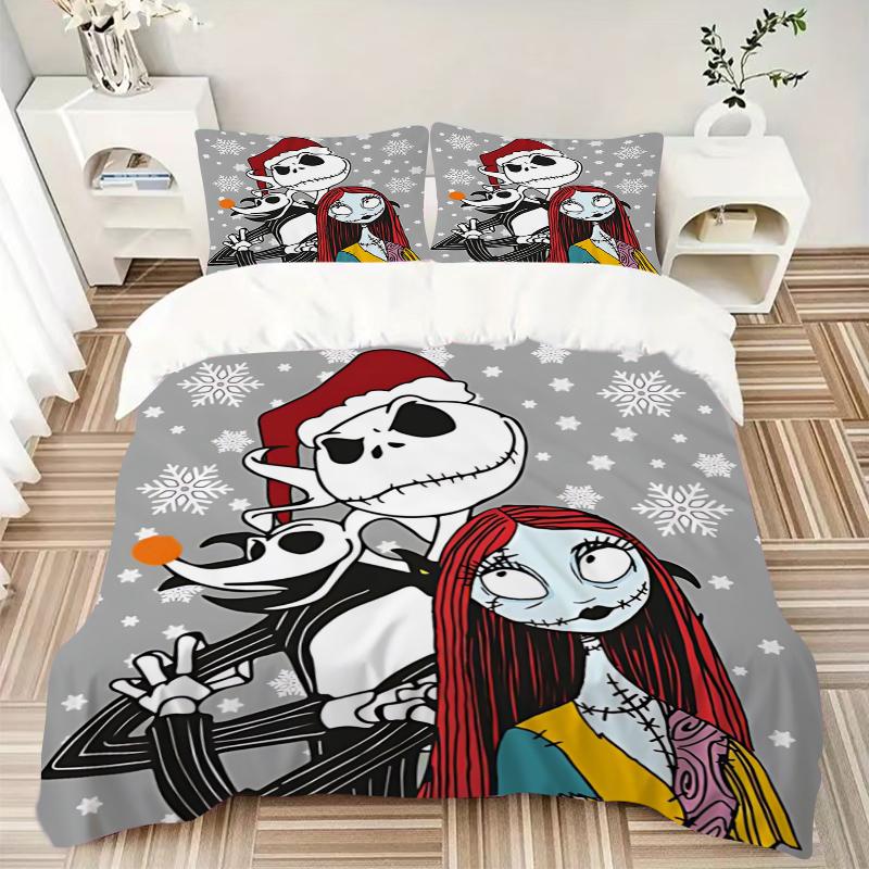 3Pcs Christmas Nightmare Before Christmas Bedding Sets For All Sizes New 3D Printed Bed Cover Comforter Duvet Cover Pillowcase Bedroom Decoration