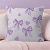 BEAUTY Purple Bow  Personalized Pillow Dust Cover Bedroom Kids Party Decoration Pillowcase Birthday Children Gift
