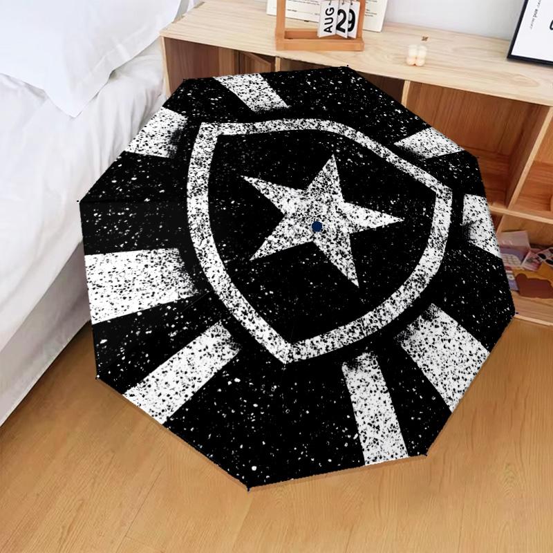 1PC Botafogo de Futebol e Regatas Printed Umbrella Folding umbrella, automatic umbrella 8-Frame for Travel, camping Fan gifts Christmas Gifts