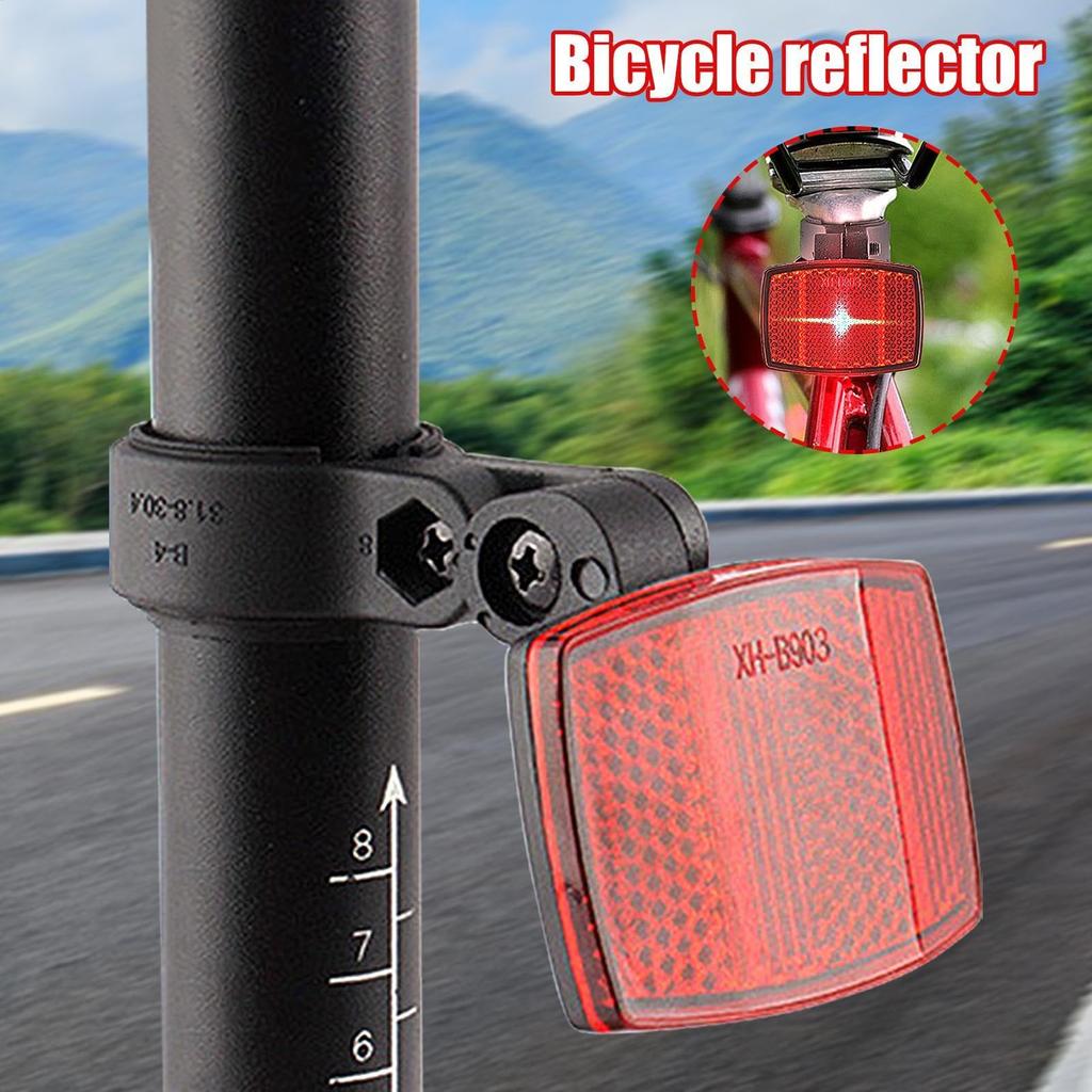 Light Rear Reflector, Safety Bicycle Rear Reflector, Bike Rear Reflector Waterproof Safety Warning Reflector
