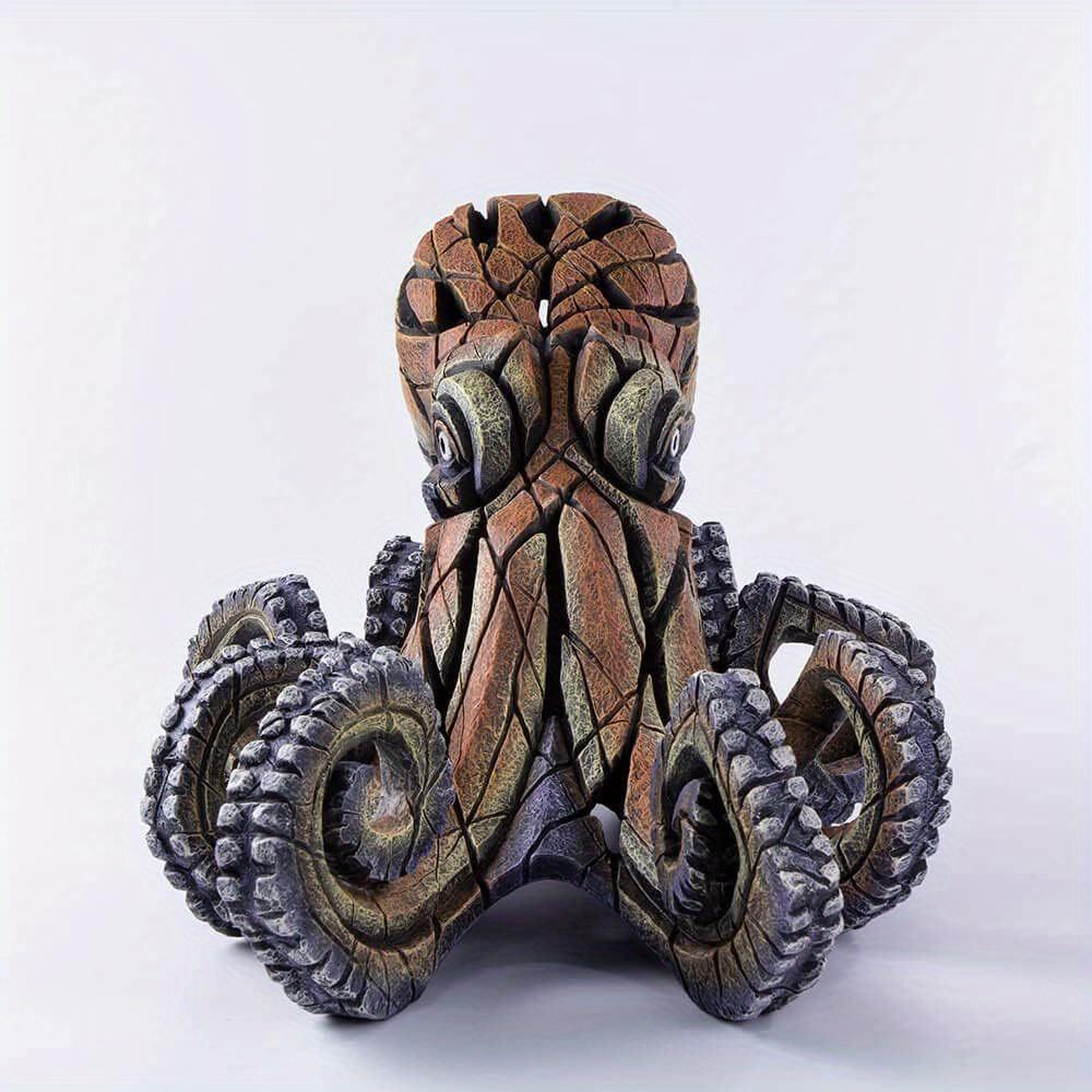 Whimsical Octopus Sculpture - Versatile Interior and Exterior Decoration, Realistic Resin Artwork for Patios, Decks, Offices, and Fences