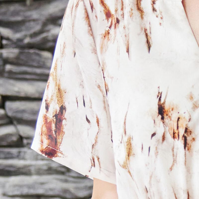 Pastel Women's Summer Elegant Printed V-Neck Midi Dress