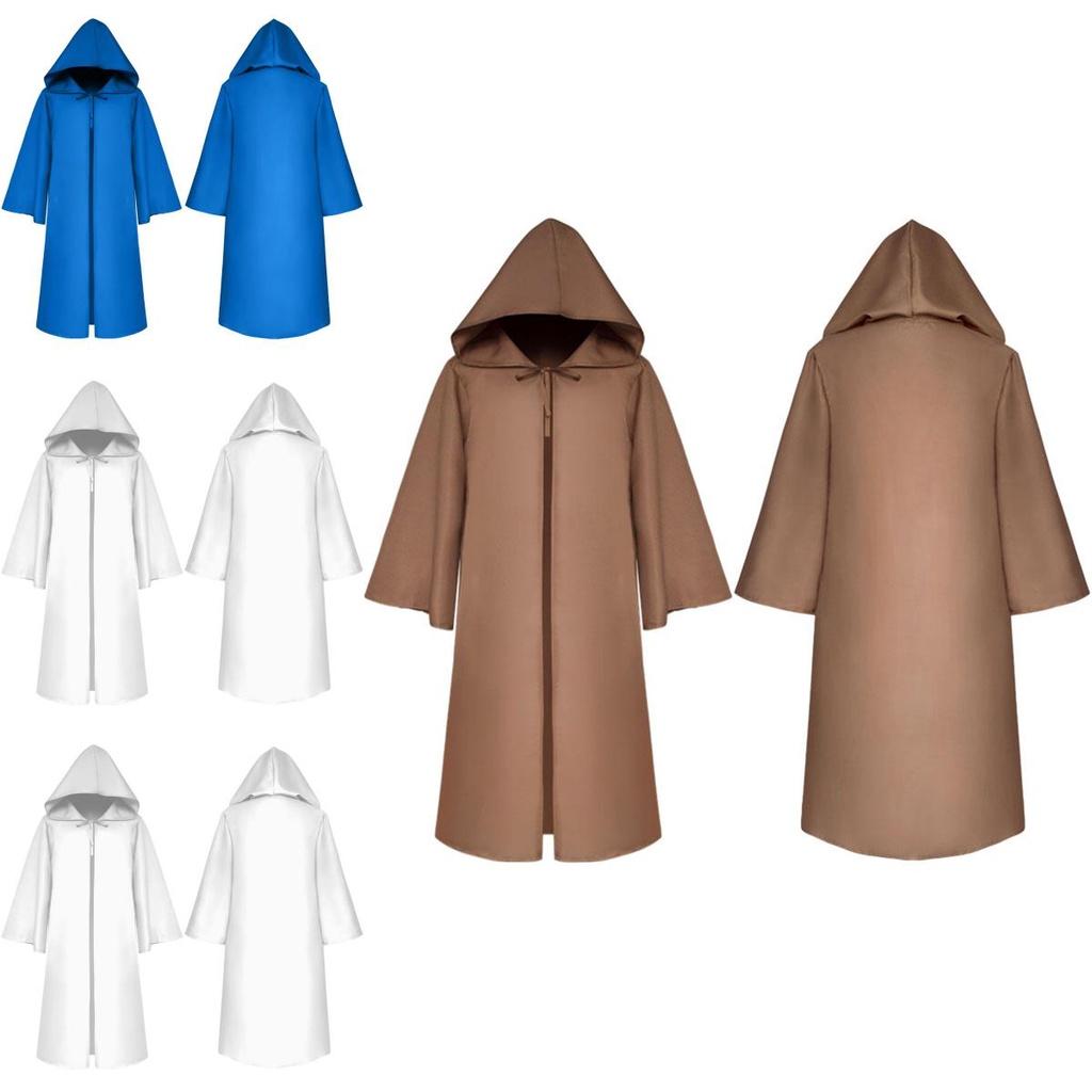 Premium Quality Star Wars Jedi Warrior Hooded Cloak Cape Robe For Cosplay Events