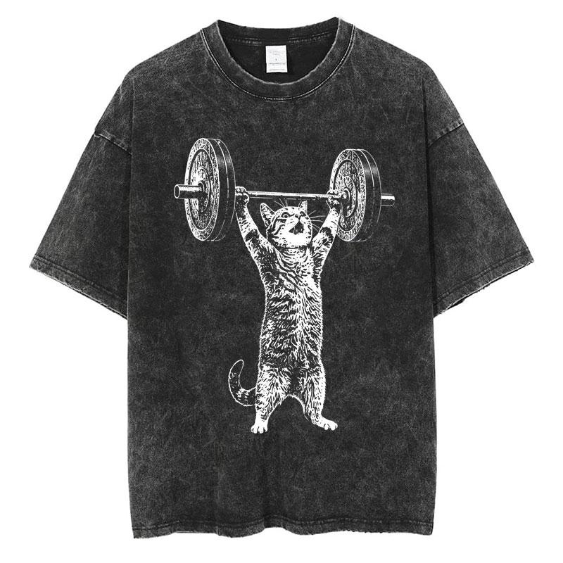 

Washed Funny Seething WIth Rage Cat Meme TShirt Cats Lovers Gifts Men Women Fashion Aesthetic Short Sleeve Cotton Loose T Shirt S