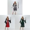 Halloween Witch Crazy Hooded Dress With Digital Print For Costume Parties