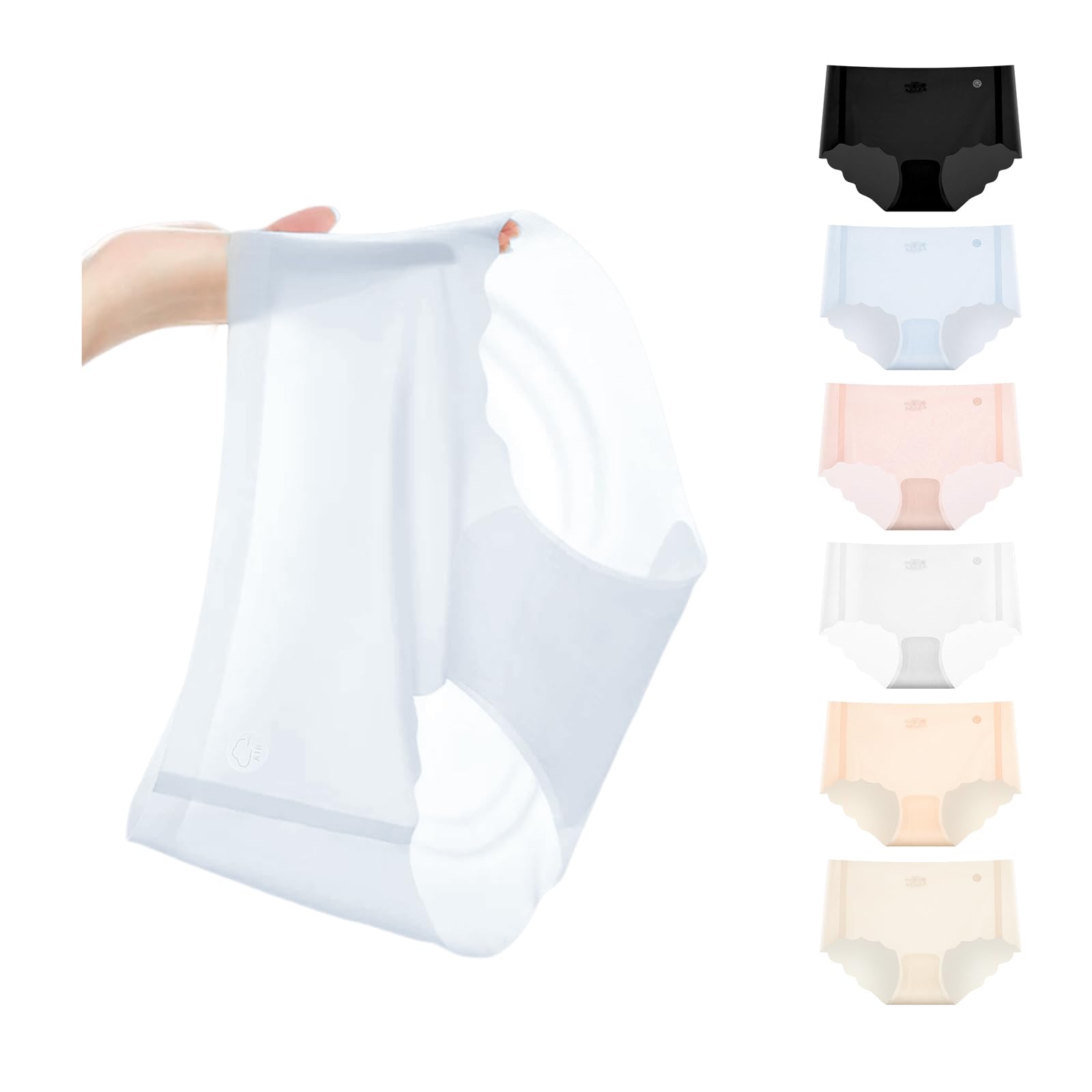 

Бесшовные трусики для ощущения «обнаженности», Высококачественный хлопок, Антибактериальные 6 [Gialimes] Женские, Упаковка 3/6 шт., Бесшовные, Ультратонкие, [Влагоотводящие, Дышащие,