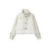Fashion Woolen Spliced Down Padded Jacket Women's Winter Short Coat Loose Parkas Thicken Warm Stand-collar Outerwear
