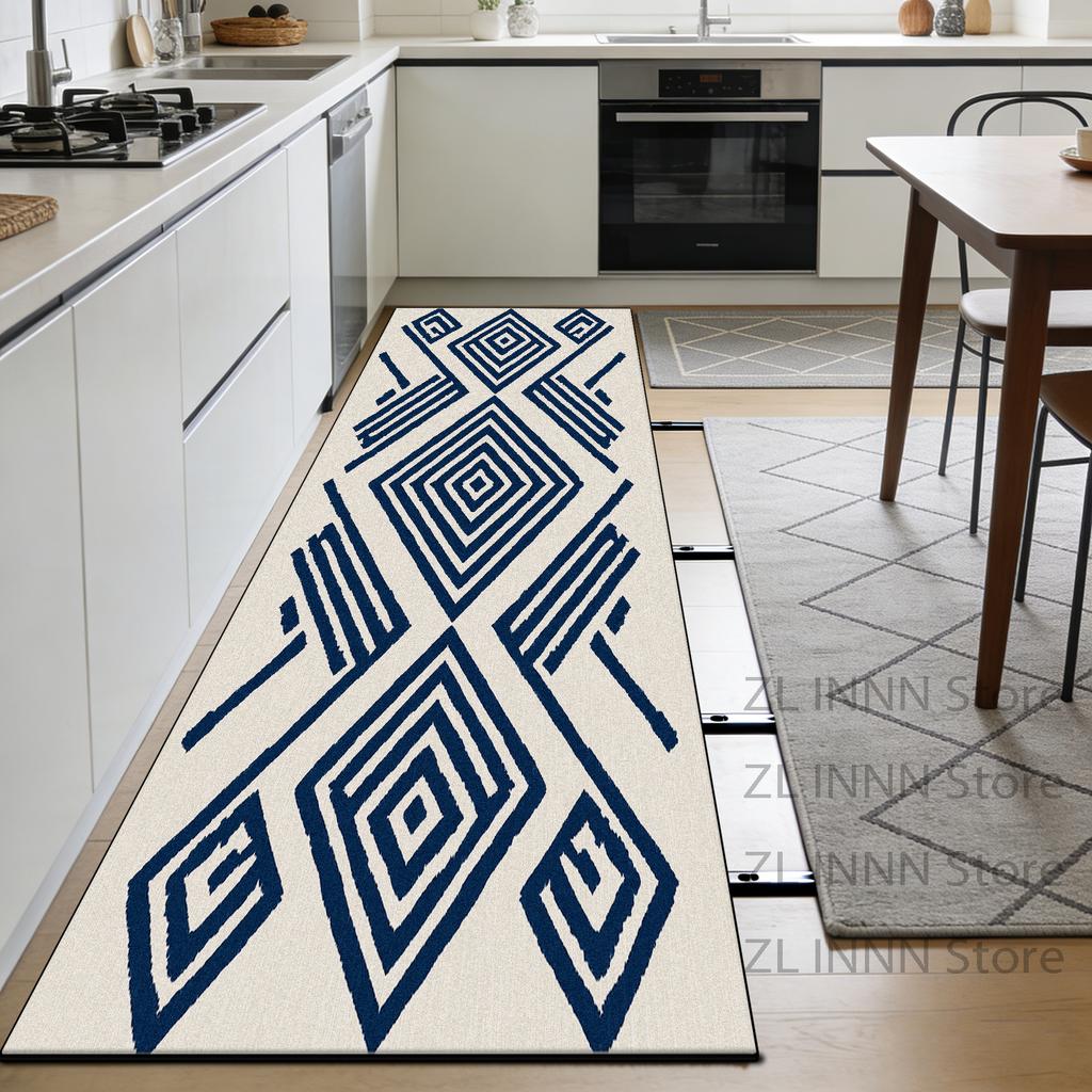 Navajo Geometric Kitchen Runner Carpet Luxury Decoration Living Room Long Rug Customizable Bedroom Bedside Washable Soft Mats