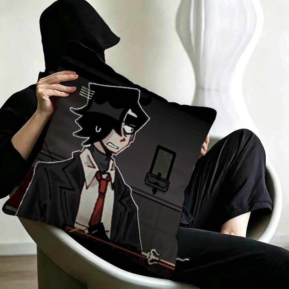 J-Jackpot Crash Course Dark Casino Thriller Square Double-Sided printed Pillow Case Bedroom Bedside Pillow Sofa Cushion Cover