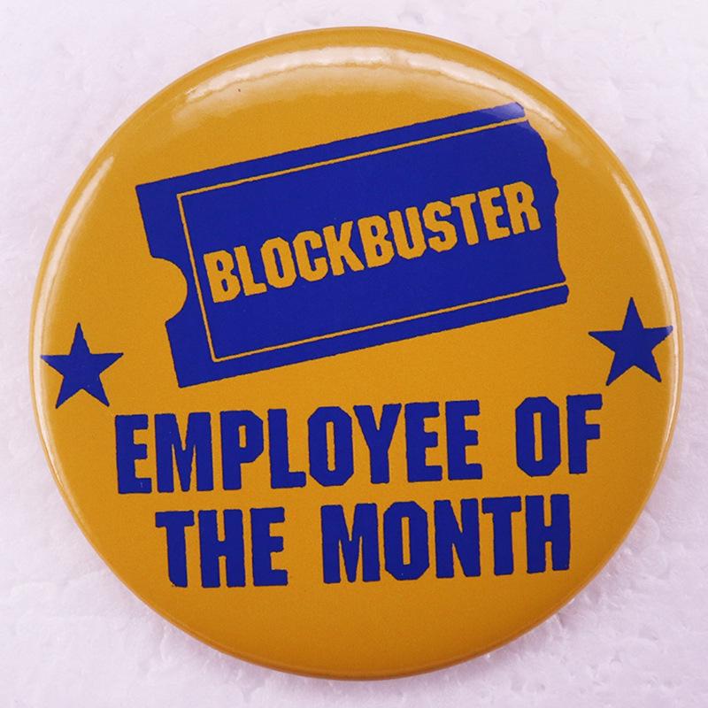 Blockbuster Movie Lover Tin Badge Pin