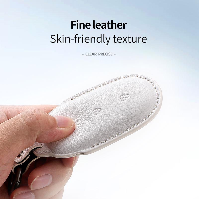 For Leading Ideal Lixiang L9 L8 L7 Car Key Case Smart Remote Keychain Sheepskin Cover Shell Alcantara Interior Protectors